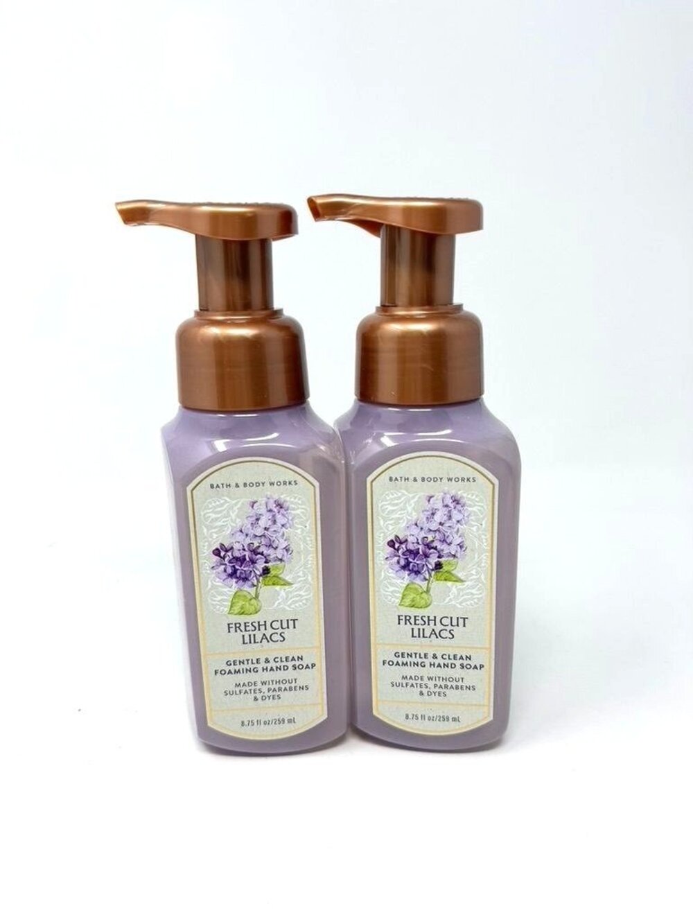 Bath & Body Works 2 Fresh Cut Lilacs Foaming Hand Soap 8.75 Fl Oz Gentle